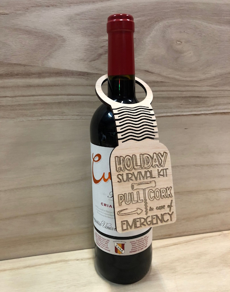 Tarjeta regalo para botella